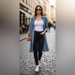 Nili Lotan Chambray Long Sleeve Dress